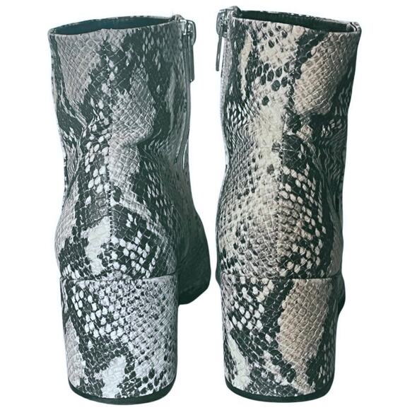 Madden Girl Snake Print Ankle Boots 7.5M Block Heel - Picture 7 of 11